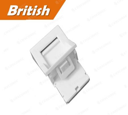 ماژول ورودی زاویه‌دار 6C بدون بار با شاتر 1 پورت - ماژول ورودی دیواری کیستون RJ45
